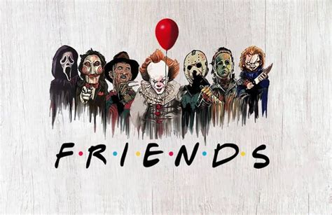 Transfer Only Horror Scary Movie Friends Ready To Press Sublimation