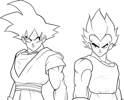 Goku And Vegeta Coloring Pages Goku Vs Vegeta Coloring Pages At | Porn ...