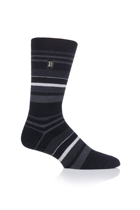 Mens Ultra Lite Stripe Socks Goldcrest Black Heat Holders Reviews On Judge Me