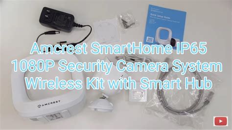 Amcrest 1080p Smart Home Wireless Ip65 Weatherproof Rechargeable Battery Security Camera System