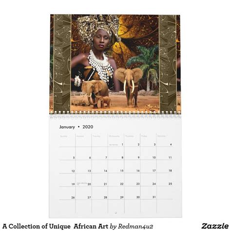 Ethnic Calendar Zazzle African Art Art Calendar Art