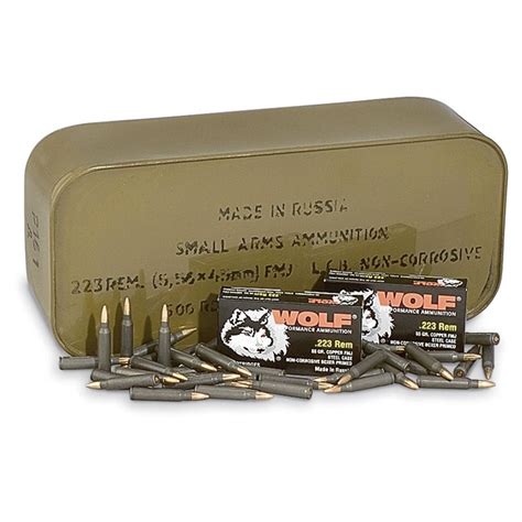 Wolf Performance 223 Remington Fmj 55 Grain 500 Rounds 81634