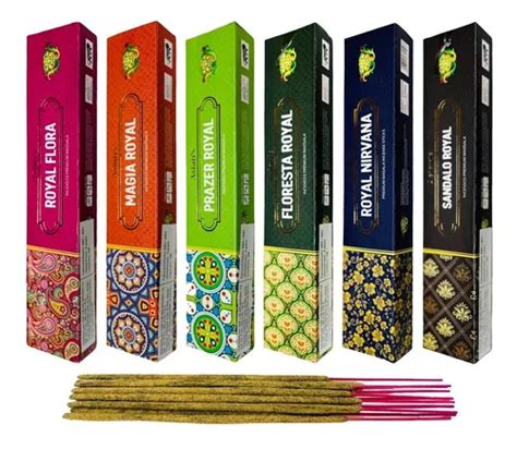 Incenso Indiano Massala Premium Royal Kit 6 Aromas Asians MercadoLivre