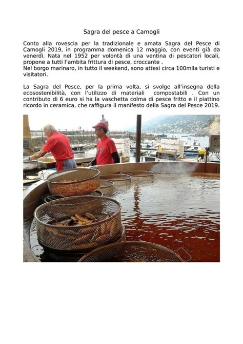 Sagra Del Pesce A Camogli PDF