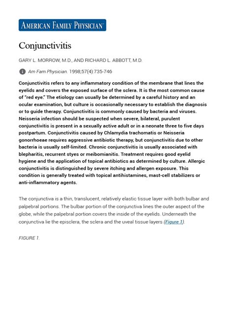 Conjunctivitis Aafp Pdf Allergy Health Sciences