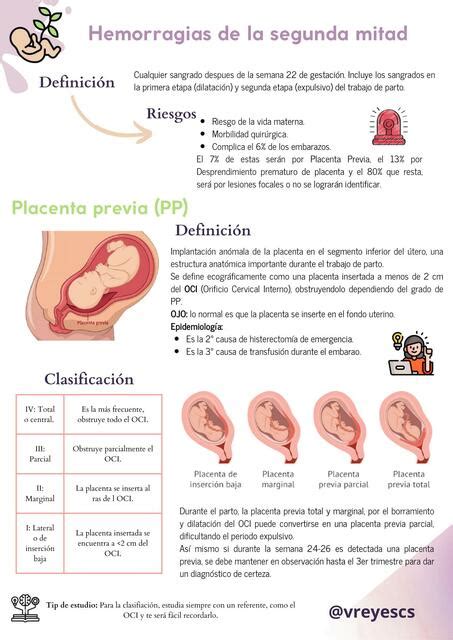 Placenta Previa Hemorragia De La Segunda Mitad Del Embarazo Valeria