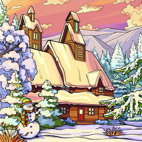 Winter Cottage by DebsB on DeviantArt