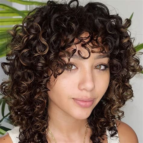 Lonai Short Curly Wig With Bangs For Women Brown Wigs With Bangs Wig006 Curly