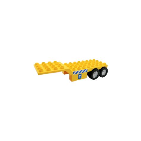 Duplo Truck Trailer 4 X 13 X 2 With First Aid Sticker 47411 Brick