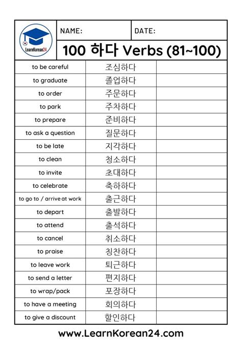 Basic Korean Verbs You Should Know Pt 1 Korean Verbs Korean Nbkomputer