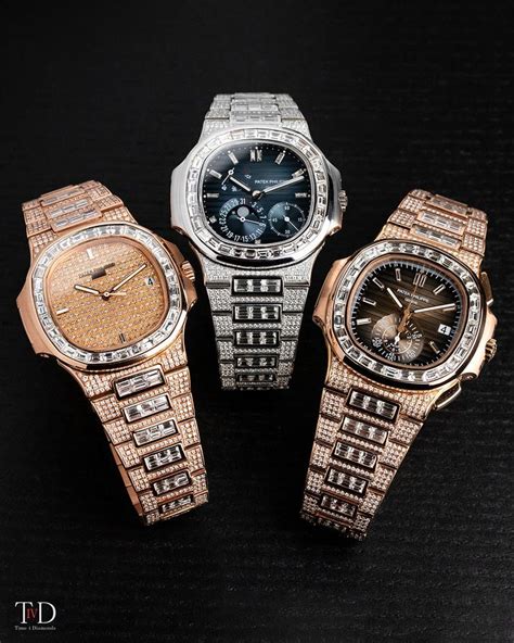 Three of our best customized Patek Philippe Nautilus watches ð Diamond