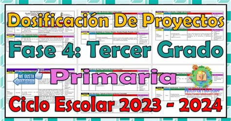 Dosificaci N De Proyectos De La Fase Del Tercer Grado De Primaria