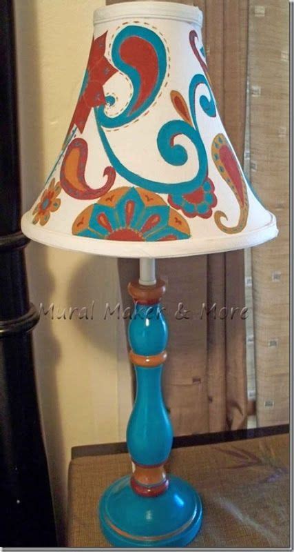 Painted Lampshade 8 Thumb5 Painting Lamp Shades Painting Lamps Tv Diy