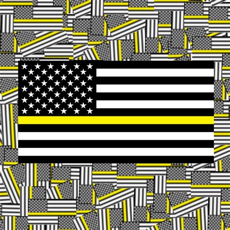 Thin Yellow Line Flag Sticker – Fuzzy Loon Designs