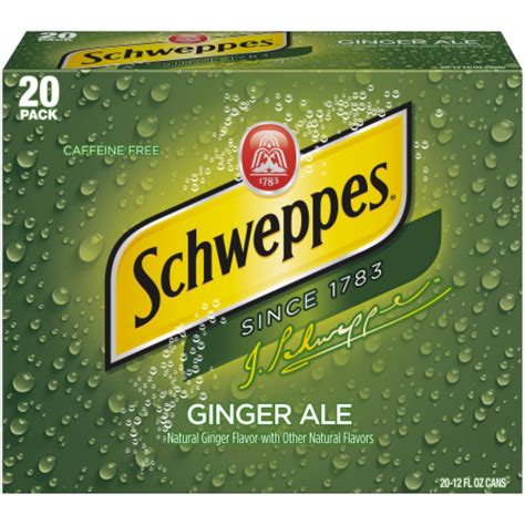 Schweppes Ginger Ale 20 Cans 12 Fl Oz Ralphs