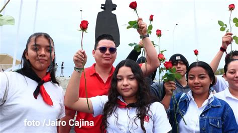 Juventud Sandinista Rinde Homenaje Al Legado Inmortal Del General