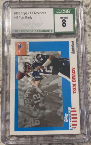 Tom Brady Topps All American Nfl Football Card Patriots Qb Hof