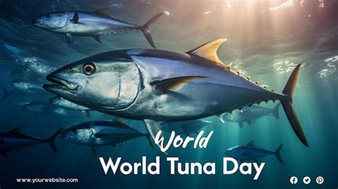 Premium Psd World Tuna Day With Oceans