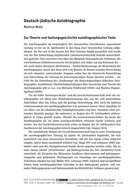 Pdf Deutsch Jüdische Autobiographie