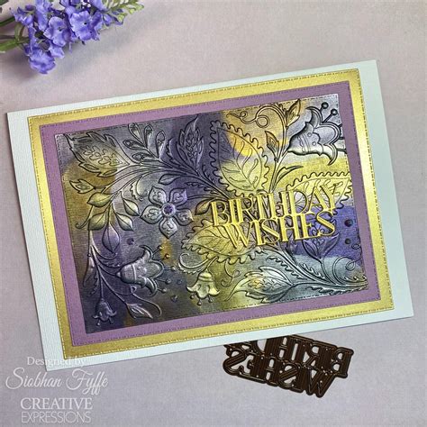 Creative Expressions 5 In X 7 In 3D Embossing Folder Folk Art Blooms