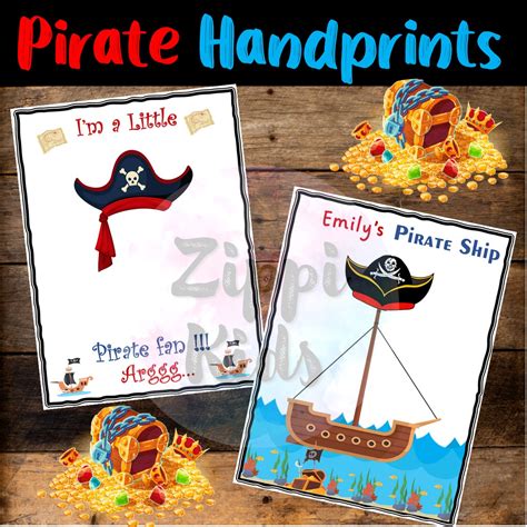 Pirate Handprint Craft Pirate Ship Activities Pirate Card Keepsake