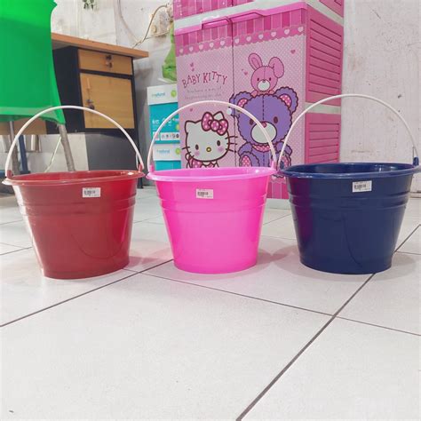 Jual Ember Mandi Plastik Warna Naga Liter Timba Air Cor Tebal