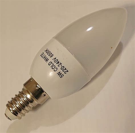 Żarówka świecowa Led E14 świeca Biała Zimna 5w 220 Tech Pl