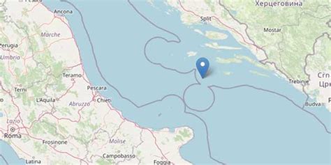 Scossa Di Terremoto Nel Mare Adriatico Avvertita In Abruzzo Hgnews