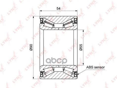 Купить Подшипник Ступицы Передний С Abs (54X55x90) Lynxauto Wb-1290 ...