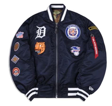 Detroit Tigers X Alpha X New Era Reversible Bomber Jacket Vintage