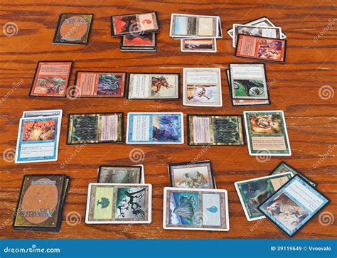 Gameplay Of Card Game Magic The Gathering Editorial Stock Image Image