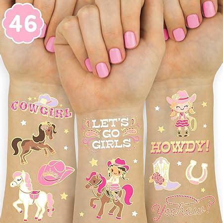 Amazon Xo Fetti Cowgirl Temporary Tattoos Decorations