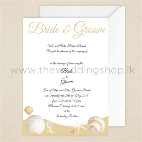 Beach Wedding Invitation | The Wedding Shop Sri Lanka