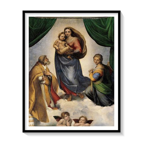 The Sistine Madonna Painting & Wall Art Print by Raphael - Dessine Art