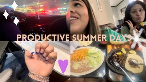 Vlog☀️ Productive Summer Days Grwm Nails Hanging Out Food More