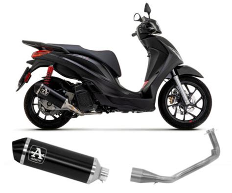 Komplett Auspuff Arrow Urban Alumin Schwarz PIAGGIO Medley 125 S ABS