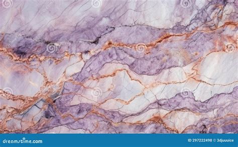 Lavender Marble With Rusty Iron Horizontal Background Stock