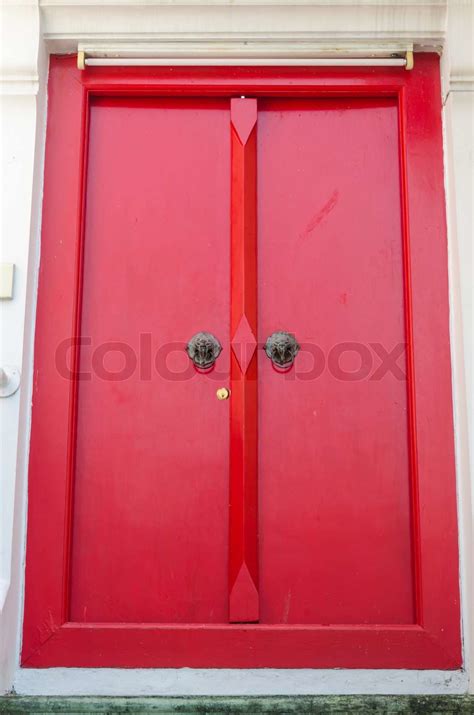 Red Door Stock Image Colourbox