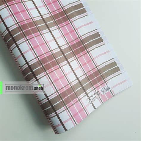 Jual Kertas Kado Sansan Wawa Motif Kotak Besar Pink Wrapping Paper