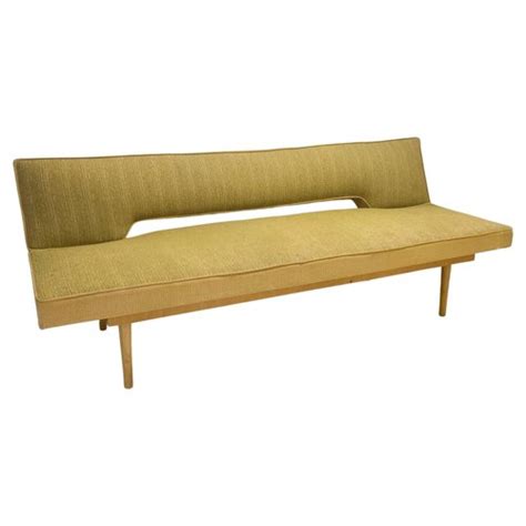 Mid-Century Modern Yellow Sofa Bed, Original Fabric, Italy, 1960s for sale at Pamono