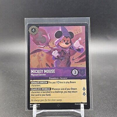 Foil Disney Lorcana Mickey Mouse Wayward Sorcerer Super