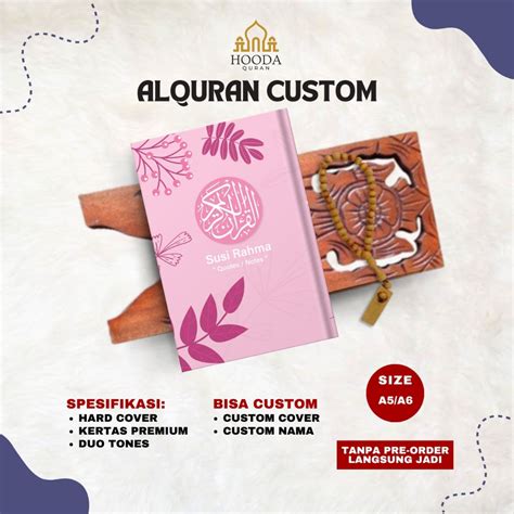 Jual HOODA Alquran Custom Nama Premium Quran Kata Syaamil Dan Tajwid