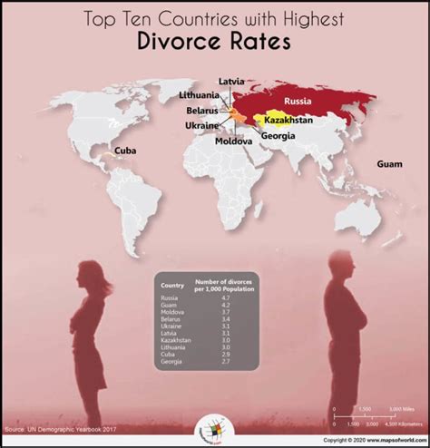 What Country Has The Highest Divorce Rate Divorce Rate Map