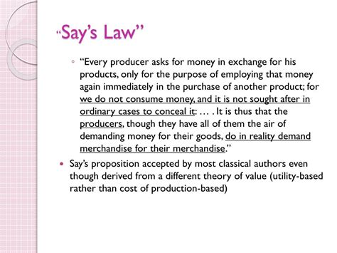 PPT - Say’s Law: Classical “Macroeconomics” Marx: Capitalism and ...