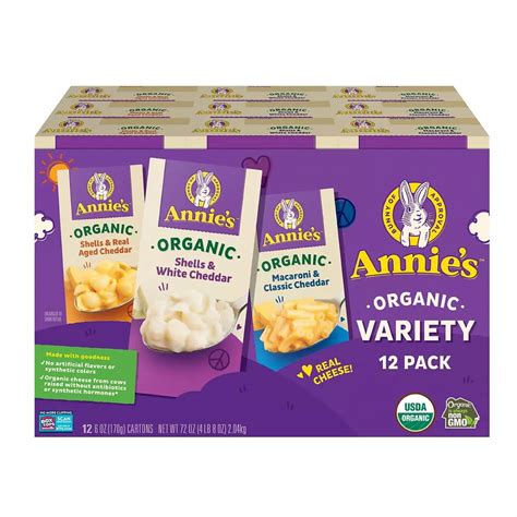 Annies Homegrown Organic Macaroni And Cheese Variety Pack 12 Ct 6 Oz