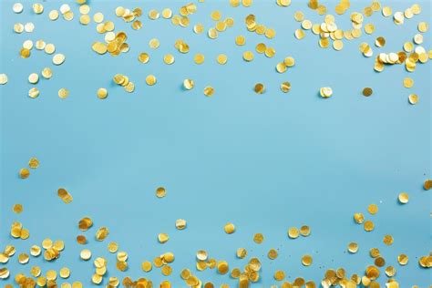 Gold confetti border medication blossom | Free Photo - rawpixel