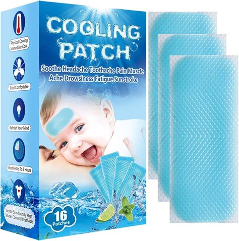 Easyeah Baby Cool Pads For Kids Fever Discomfort Instant Cooling Patch