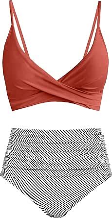 Amazon Balasami Women S Push Up Sexy V Neck Adjustable Twist Ruced Front Bikini Swimsuit