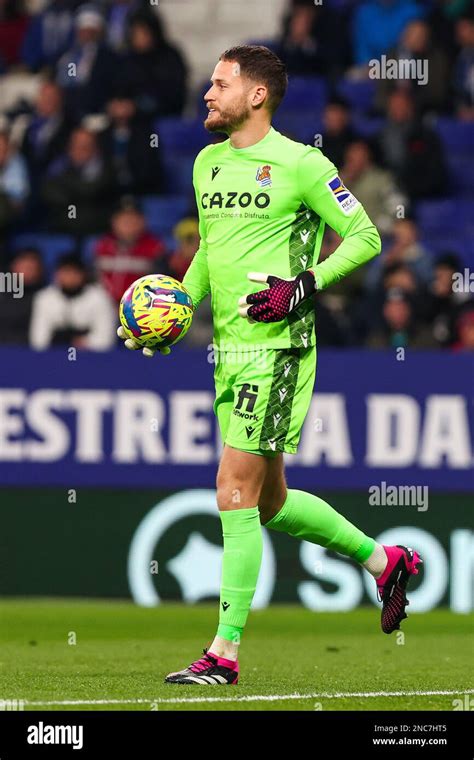 Barcelona Spain Alex Remiro Of Real Sociedad During The