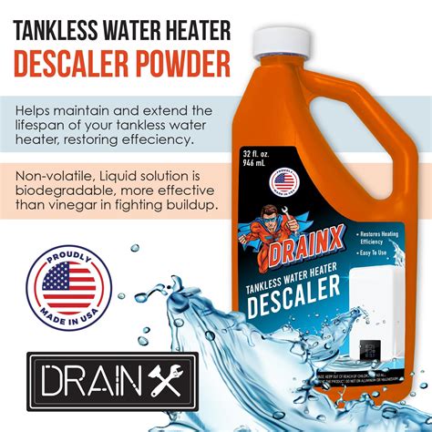 Snapklik.com : DrainX Tankless Water Heater Descaling Solution Highly ...